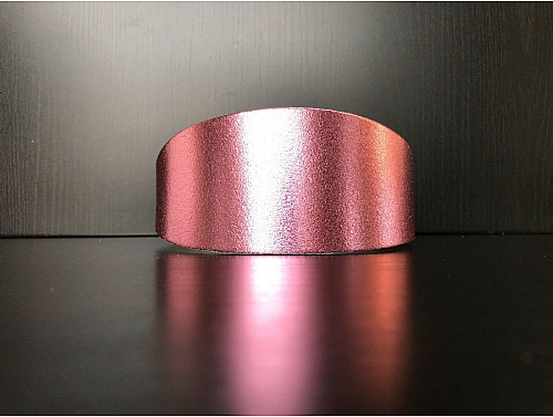 Pink Metallic - Greyhound Leather Collar - Size L